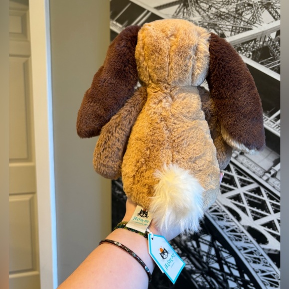 Jellycat Original Bashful Patchwork Brown Bunny BNWT Rabbit Plush FAST SHIPPING! - Picture 3 of 8